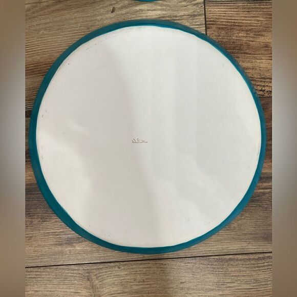 Hand crafted serving plate and bowl tropical graphic design spring Summer party - Picture 5 of 9